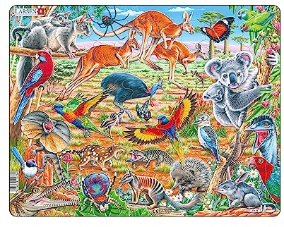 Larsen FH45 Die einzigartige Fauna Australiens, 60 Teile Rahmenpuzzles Jigsaw Puzzle