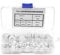 Set din Dadi, Kit Assortimento,Dado Esagonale, Tappo A Testa Bombata In Nylon,Dado Cieco A Forma di Dadi a Ghianda 70 Pezzi M3/m4/m5/m6/m8/m10 Bianca