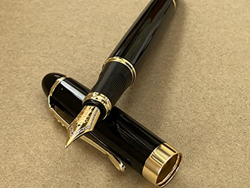 Rhapsody Jinhao x450 Füllfederhalter, 0,5 mm, mittelfeine Spitze, Schwarz poliert