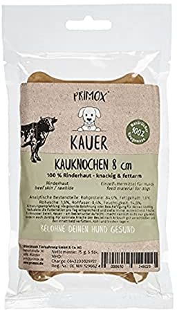 Primox Kauknochen 8cm, 75g | Gesunder Kausnack für Hunde | 100% natürlich | Zanhpflege & Beschäftigung