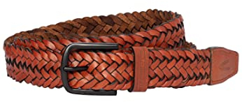 camel active Herren Flechtgürtel aus Leder Braun, menswear-4XL