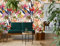 marburg Fototapete Tapete beige blau orange Vliestapete Glööckler Jungle RTL Floral Blätter Natur für Schlafzimmer Wohnzimmer oder Küche 2,50 x 1,59m 33434