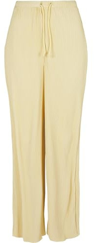 Urban Classics Women's TB5019-Ladies Plisse Pants Hose, softyellow, XS