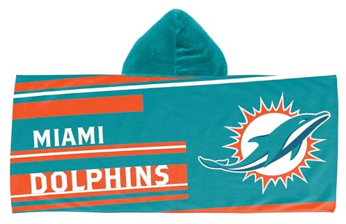 Northwest The Company NFL Miami Dolphins Unisex-Jugend Strandtuch mit Kapuze, 53,3 x 129,5 cm, Liner