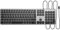 Macally UCZKEYSG-UK - Teclado USB-C extendido, diseño QWERTY inglés, gris espacial