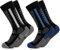 Occulto Kinder Skisocken 2er Pack (Modell: Charlie) Blau-Schwarz 27-30