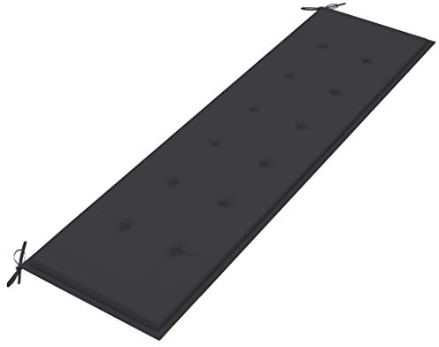 WIFESE Gartenbank-Auflage Anthrazit 180x50x3 cm Sitzkissen Bank Bankauflage Sitzkissen Outdoor Sitzpolster Bank Sitzauflagen Gartenmöbel Universellen Design Geeignet für Gartenbänke im Freien