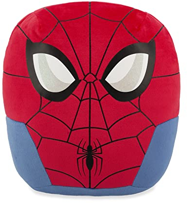 Ty - Marvel Squish a boos - Coussin Spiderman 35 cm - TY39352 - Rouge, Bleu - Dès 3 Ans