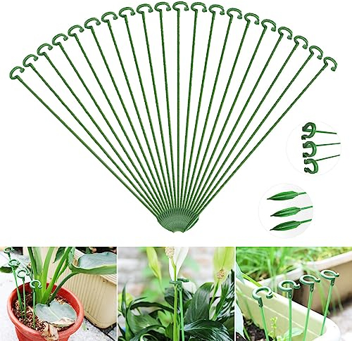 SIYINGSAERY 20 Stück Pflanzenstützen 27 cm Pflanzenhalter Pflanzenstützstäbe Blumenstütze Zimmerpflanzen Pflanzenstützstab Strauchstütze Staudenhalter Garten Stützring Pflanzenhalter für Blume Tomaten