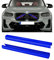 TTCR-II 2PCS Frontgrill Einsatz,Streifen Kühlergrill Einsätze Zierleiste Kompatibel mit BMW X3 F25 G01/ X4 F26 G02/X5 E70 F15 F85 G05/X6 E71 F16 F86 G06/X7 G07 Grill Streifen（Blau）