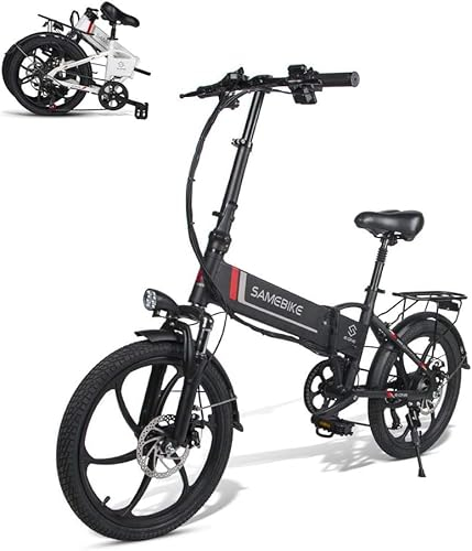 SAMEBIKE E Bike Elektrofahrrad E-Bike klapprad 20 Zoll 48V10.4Ah Abnehmbarer Akku,Max.Reichweite bis zu 40-90 km 7 Gänge City EBike Herren Damen Off-Road Mountainbike.