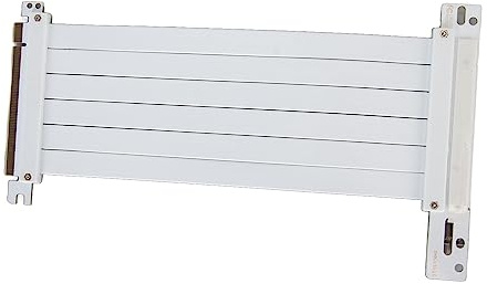 Zunate Câble Riser PCIE 3.0, Câble Riser PCIE 3.0 X16 Câble D'extension de Carte Graphique GPU, Port D'extension de Carte D'extension à 90 Degrés Câble D'extension de Carte Graphique (Blanc)