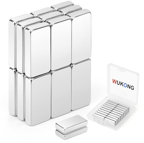 Wukong 20x10x4mm Neodym-Magnete, 20 Stück Starke Rechteckig Magnete, Seltenerd-Magnete, Geeignet für Kühlschränke, Whiteboards, Pinnwände, Büros, Wohnungen und Kreative DIY-Szenen