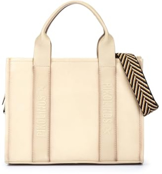 Pikolinos Tote-Stofftaschen in Leder ALCUDIA für Frauen Farbe Beige