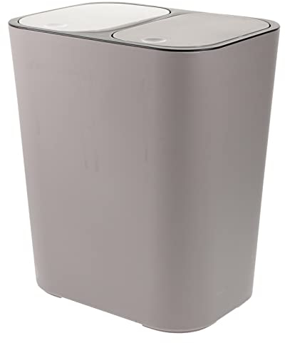 HOLIDYOYO Papelera Doble Rectangular Pequeña Papelera De Reciclaje Seco Húmedo Clasificado Compartimentos Para Basura Cesta De Basura Caja De Basura Para El Hogar