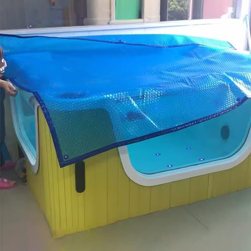 16Mil Thick Solar Pool Covers Blankets - 100 200 300 400 500 600cm Wide Rectangle Insulating Pool Heater Cover for Solar Heating - Heavy Duty Swimming Pool Solar Cover with Grommets(200x300cm(6.6ftx9.
