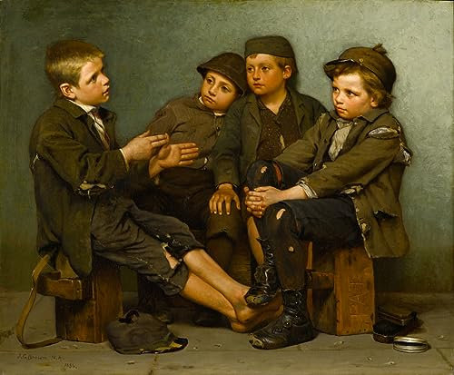 WACTWJNA Berühmt Leinwand Malerei Poster Wandkunst Leinwanddrucke Eine harte Geschichte von George Brown Moderne Kunst Wandbild für Flurdekoration 60x90cm