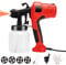 Electric Paint Sprayer, 800W Paint Spray Gun with 4 Nozzles and 3 Patterns, 800ML Container Electric Paint Gun for Furniture Cabinets Fence Walls Door Crafts (Red)