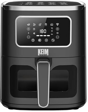 KEIM HOUSE - Air Fryer - Freidora De Aire - AirFryer - Freidora Sin Aceite - Freidora Aire Caliente Capacidad 5l - Pantalla Táctil Digital - Temperatura Regulable - Temporizador - MÁS DE 20 MENÚS