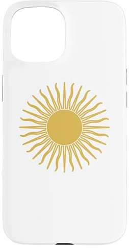 Hülle für iPhone 15 Sol de Mayo Golden Sun Weiß