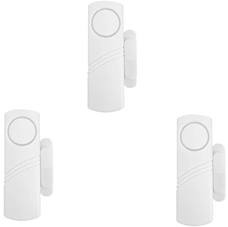 Open Doors Alarm, Fridge Doors Alarm When Left Open, Wireless Window Alarm Sensors Invasion Protection, Alarm Doors Stopper For Homes Office (White 3pcs)