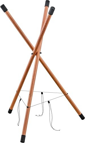 Sonic Energy Dreibein Handpan Ständer – Groß, 115 cm hoch – Aus Ki Bawang Holz – Zubehör für Handpans und Steel Tongue Drums (MHPSL)