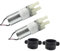 CHANCS 370 Bomba de Aire de diafragma autocebante de Doble Orificio DC 12V-24V Bombas de Agua con Motor de absorción de Impactos para máquina de Hielo, máquina de café 2PCS