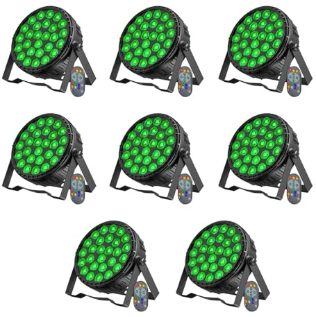 DELIBANG 8PCS 216W LED Par Strahler, 27 x 8W RGBW LED Par Scheinwerfer Bühnenlicht DMX512 Discolicht Partylicht für Party, Bar, Weihnachten, Halloween, Hochzeit
