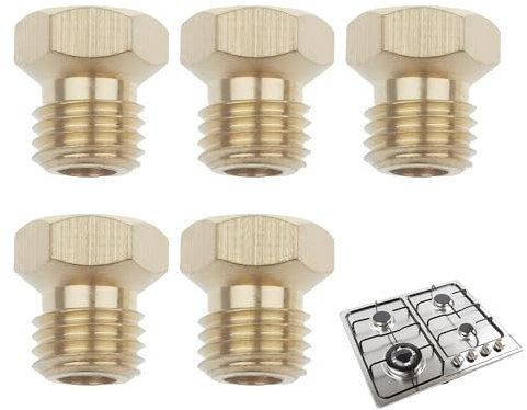 Jecdfs 5 pièces Gicleurs Gaz Butane Universel, Gicleur Butane pour Gazinière, pour Weber et Autres Marques, brûleur Propane, Différentes Tailles 0,50, 0,70, 0,87, 1,02 mm