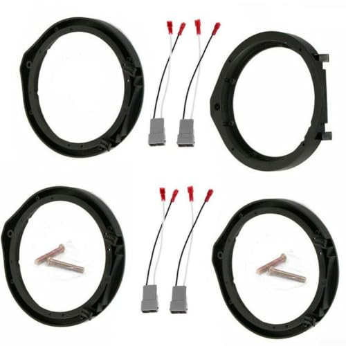 Lot de 2 Paires d'adaptateurs de Haut-Parleur de Voiture de 16,5 cm avec Faisceau de câblage pour Installation for Honda