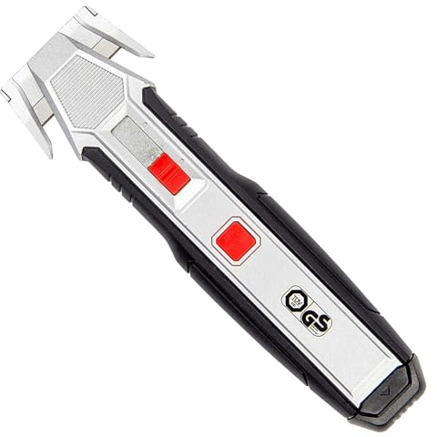 WEDO Folienschneider und Schaber 2 in 1, Messer zum Folienschneiden mit integriertem Schaber
