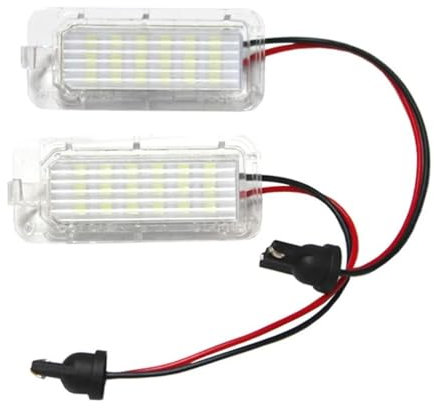 2pcs LED License Number Plate Light – Compatible with Ford Fiesta, Focus MK3, Galaxy MK3, C-MAX, S-MAX, Mondeo, Kuga, Ranger | For Jaguar XF