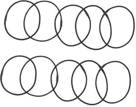 Gatuida 10 Pezzi Elastici per Microfono Ricambio Gomma per Antivibrazioni Microfoni Condensatore Facile Installazione e Assorbimento Urti