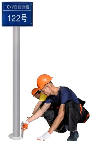 WLCGYD Pali in Acciaio zincato per segnaletica, Pali per segnaletica Stradale Alti 240, 200, 180, 150 e 100 cm per segnaletica Stradale, per Cortili, parchi e Monitor.(Dia 2''/5cm,100cm/39.4'')