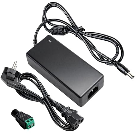 24V 6A Netzteil, 144W Adapter 100-240V AC zu 24V 6A DC-Netzteil mit LED Terminalsteckverbinder mit 5,5x2,5mm DC-Ausgangsbuchse für LED-Streifenlicht