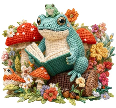 Jigfoxy Holzpuzzle für Erwachsene, Lesender Frosch Holz Puzzle, einzigartiges Tierpuzzle aus Holz, Geschenk zu Weihnachten für Familie und Freunde, L-34 * 31cm-275Teile