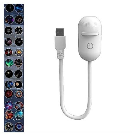 Proyector de Luz Nocturna de Galaxia 2 en 1, Proyector de Luz Nocturna de Cielo Estrellado 2 en 1, Planetario LED USB Lámpara Proyectora HD de Luz Espacial Estrella del Norte, para Dormitorio, Techo