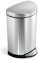 simplehuman CW1833 10 Liter, halbrunder Treteimer, kleiner Mülleimer Bad Badezimmer Büro Schlafzimmer, gebürsteter Stahl, 10 Jahre Garantie