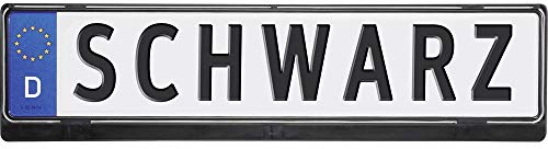 HP-Autozubehör 18515 Kennzeichenhalter Schwarz glänzend