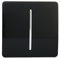 Trendi 1 Gang 2 Way 240V Screwless Raised Front Plate Plastic Artistic Modern Glossy 10 Amp Chrome Rocker Single Electrical Wall Light Switch Piano Black - ART-SS2BK