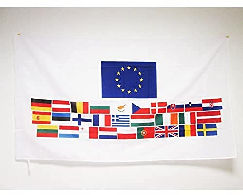 AZ FLAG - Flagge Europäische Union 28 Länder - 150x90 cm - Europa Fahne 90 x 150 Cm Scheide Für Mast - Flaggen