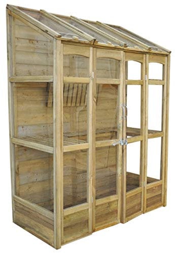 Forest Garden 6'5 x 4'8 Pressure Treated Wooden Victorian Tall Wall Greenhouse