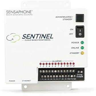 Sensaphone Système de surveillance Sentinel, 12 entrées, Ethernet, enregistrement de données, messagerie texte, cloud