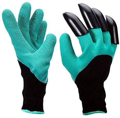 Pretop Wasserdicht Gartenhandschuhe [1 Paar] langlebig stichsichere Safe Gartenarbeit Handschuhe mit ABS-Kunststoff krallen für Haushalt und Garten Werkzeug handschuhe