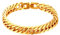 JewelryWe Schmuck Herren Armband Edelstahl Panzerkette Armband schwer Glieder Link Kettenarmband 21CM Armkette Armreif Gold