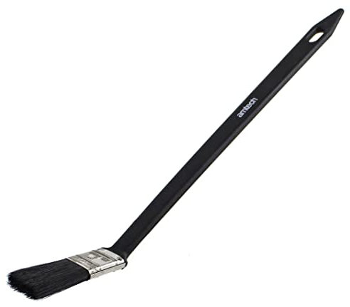 Amtech G4485 Long Reach Angled Paint Brush, 1” (25mm) Radiator Paint Brush, No Bristle Loss design with 30cm handle