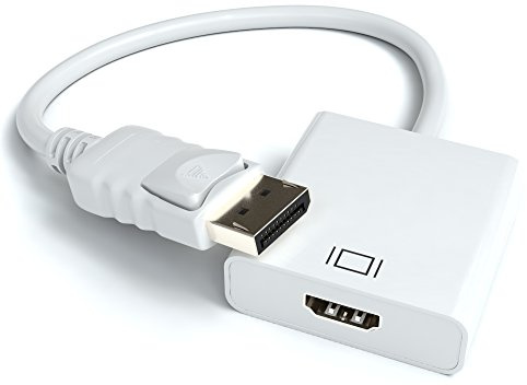 JAMEGA - DisplayPort zu HDMI Adapter 3er Pack in Weiß | 4K Ultra HD 2K bei 30Hz - Full HD 1080p | DP 1.2 auf HDMI Adapter Kabel mit Audio Konverter geeignet für PC, Mac, Grafikkarten, Laptop, Beamer