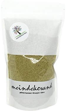 Farbsand zum Dekorieren und Gestalten - Quarzsand gefärbt 0,4-0,8mm – Dekosand (PISTAZIE - Hellgrün, 700g Beutel)