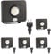 ledscom.de 5 Stück LED Gartenstrahler WEGA für außen, IP44, Bewegungsmelder, Stecker, schwarz, 11,4 W, 944lm, warmweiß