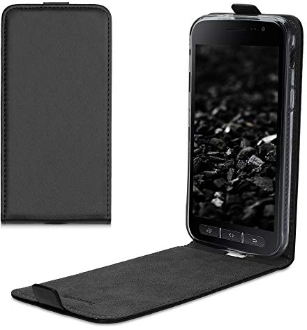 kwmobile Schutzhülle kompatibel mit Samsung Galaxy Xcover 4 / 4S - Hülle Handy - Flip Case Handyhülle Schwarz